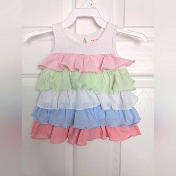 Joe Fresh Baby (6-12 Months) Sleeveless Cotton Pastel Ruffled Dress Or Top - Picture 1 of 9